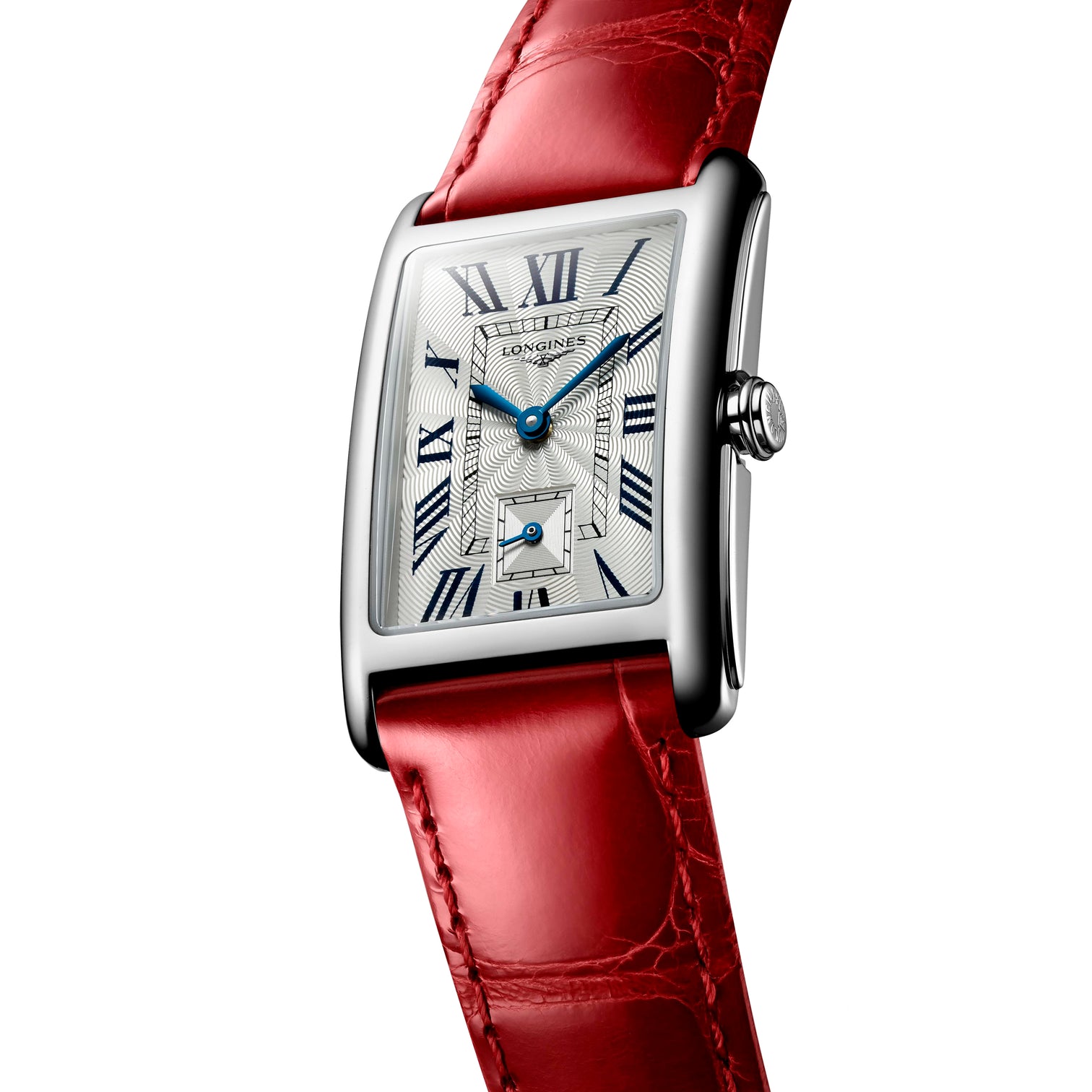 Longines DolceVita Collection 23mm Ladies' Watch on Red Leather Strap